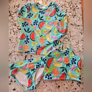 Hanna Andersson Swim Set, 6-7 (120 Cm), Tropical Pattern